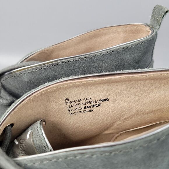 Tommy Bahama Kaja Wedge Suede Ankle Booties Lace Up Boots Grey Size Women's 7B - Picture 11 of 16